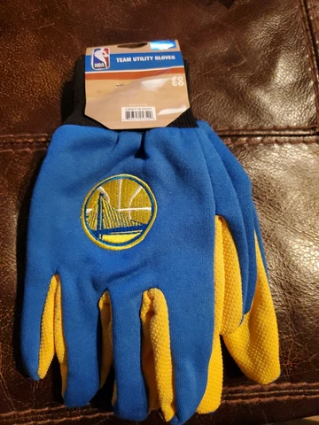 Golden State Warriors- NBA Utility Gloves Two Tone Work or Winter Team Colors Cover