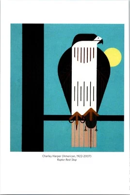 Charley Harper Raptor Rest Stop Calendario Página Arte Impresión 5.5" X 8.25" Foto 1 de 2