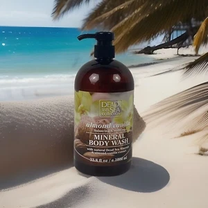 Jabón corporal mineral calmante 1 botella Dead Sea Collection 33,8 OZ almendra vainilla - Imagen 1 de 2
