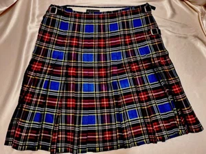 Geoffrey Tailor Highland Crafts Royal Mile Scotland Pure Wool Plaid Kilt 2lbs - Picture 1 of 8
