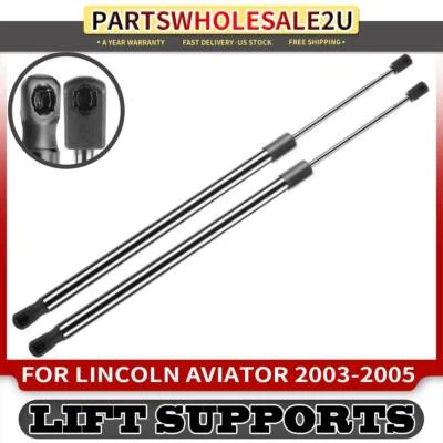 2x puntales de soporte de elevación de vidrio para ventana trasera para Lincoln Aviator 2003 2004 2005 SUV Foto 1 de 4