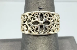 Anillo abierto con pergamino de plata de ley - talla 8,5 - Imagen 1 de 6
