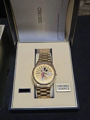 Reloj SEIKO Mickey Mouse Sunburst vintage para hombre y mujer nuevo  Foto 1 de 4
