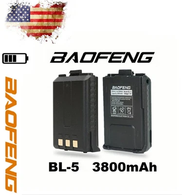 🔋BAOFENG BL-5 Extended 3800mAh Battery for UV-5R UV-5R Plus BF-8F Series Radio - Image 1 of 4