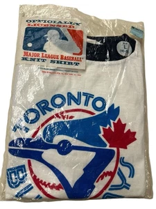 Camisa De Colección 1978 MLB Toronto Blue Jays Puntada Única Juvenil Blanca Timbre Hecha en EE. UU. - Imagen 1 de 11
