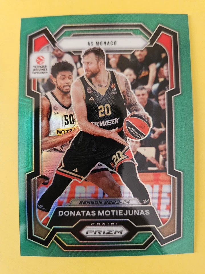 2023-24 Prizm Turkish Airlines EuroLeague Prizms Green #88 Donatas Motiejunas - Image 1 of 1