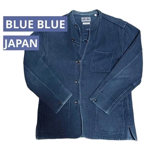 Rare Vintage BLUE BLUE JAPAN Indigo Coverall Reversible Jacket Size 2 M F/S - Picture 1 of 15