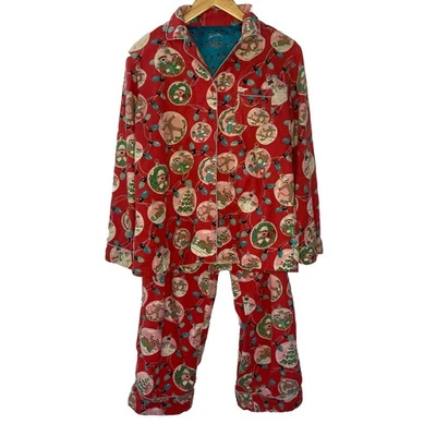 Conjunto de pijama Nick & Nora enfeite de Natal meia de férias macaco flanela pequeno - Imagem 1 de 4