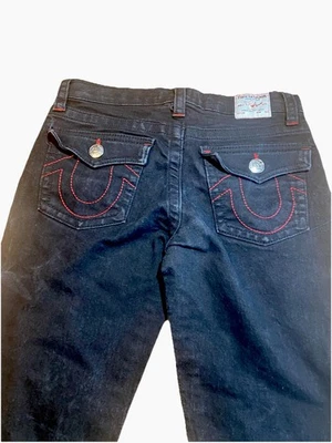 True Religion Kids Boys Ricky Relax Straight Jeans Size 12 Black MSRP $79 - Image 1 of 4