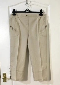 Damen NEU Cropped Hose Größe 20/22 Gummibund, hoher Bund, Taschen. - Bild 1 von 14