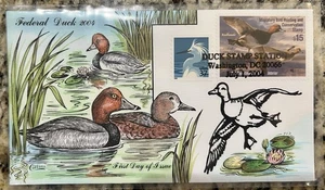 2004 Federal Duck Stamp FDC – $15 Redheads – Collins - Washington DC - Picture 1 of 2