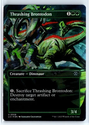 FOIL Thrashing Brontodon 329 Lost Caverns of Ixalan – MTG Magic the Gatheri - Image 1 of 4