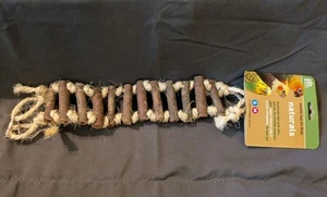 Prevue Naturals Bird Bridge Ladder Hanging Toy Wood & Sisal Mouse Rat Small Pet - Picture 1 of 3