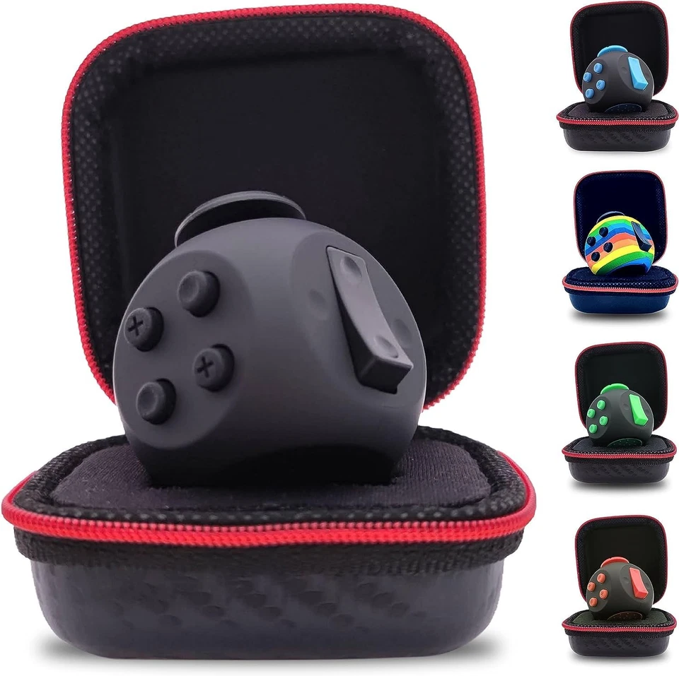 Thefube Fidget Cube (Nero) – Cubo Antistress Adulti E Bambini in Versione Deluxe - Immagine 1 di 4