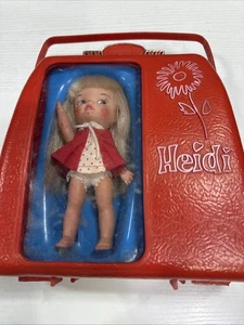 VTG Remco Heidi Magic Button Wave Pocketbook Doll 1960s - Picture 1 of 10
