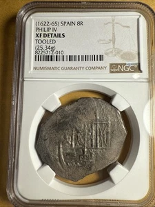1622-65 Spain 8R COB Philip 1V XF NGC - Picture 1 of 10