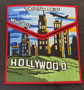 BOY SCOUT BSA OA TUKU`UT` LODGE 33 GREATER LA 2022 NOAC 2-PATCH HOLLYWOOD PLANE! - Picture 1 of 2