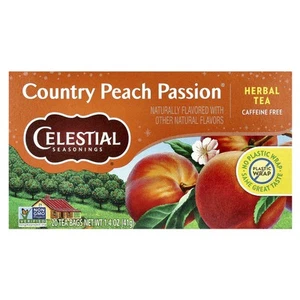 Herbal Tea, Country Peach Passion®, Caffeine Free, 20 Tea Bags, 1.4 oz (41 g) - Picture 1 of 3