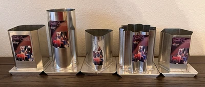 Vintage Yaley Metal Candle Molds Lot 0f 5 - Round Star Triangle Hexagon Square - Image 1 of 4