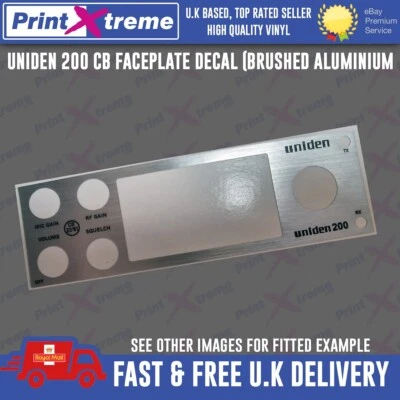 PRINTXTREME LTD - CB FACEPLATE DECALS UNIDEN 200 cb radio faceplate Decal Sticker bezel self adhesive