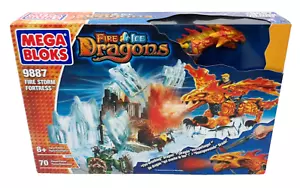 Vintage Fire & Ice Dragons Mega Bloks 9887 Fire Storm Fortress nuovo con scatola - Foto 1 di 9