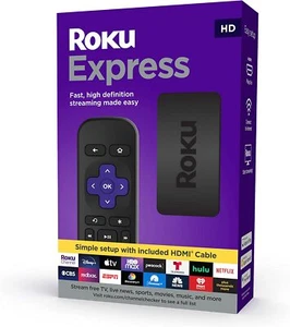 Roku Express HD Streaming Media Player with High Speed HDMI Cable - Black - Picture 1 of 7