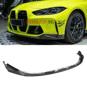 DRY CARBON FIBER Front Bumper Lip Spoiler For BMW G80 M3 G80 M4 G82 Body Kit - Picture 1 of 9