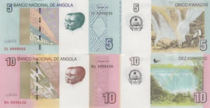 Angola 2 PCS Set: 5 & 10 Kwanza (2012) - p151A & p151B UNC - Picture 1 of 3