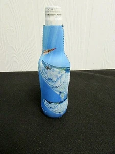 Portabotellas TARPON SHARK Cuello Largo Azul Aislador Enfriador Cerveza Koozie (1) G7 - Imagen 1 de 3