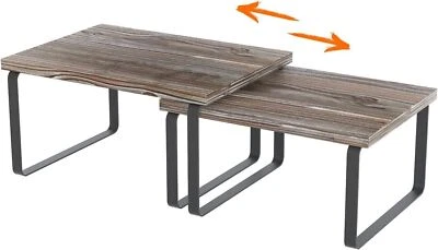 JACKCUBE DESIGN Rustic Wood Stackable Shelves -MK617A (Rustic Wood) - Image 1 of 4