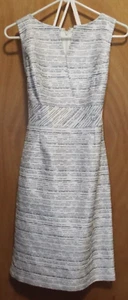 Isabella DeMarco Ladies Sleeveless Lined Dress Ivory Cobalt Size 2 NWT $99 - Picture 1 of 7
