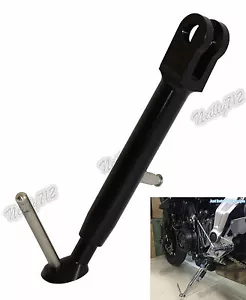 Adjustable Kickstand Side Stand Aluminum Black Fit 2013-2016 YAMAHA MT-07 FZ-07 - Picture 1 of 12