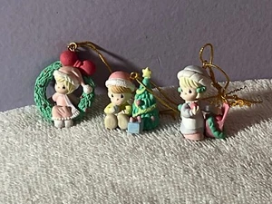 Christmas ornaments set of 3 miniature precious moments PO8989 - Picture 1 of 5