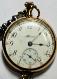 Rare Illinois Pocket/Wrist watch. Wadsworth 14K. GOLD CASE. 15 Jewels .   - Picture 1 of 6