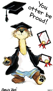 Suzy's Zoo "Otter Graduation" Scrapbook Sticker #9807 1 SHEET - Picture 1 of 1
