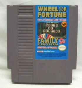 Vintage 1990 WHEEL OF FORTUNE-FAMILY EDITION NES VIDEO GAME CART ORIGINAL - Picture 1 of 3