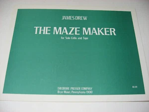 James Drew The Maze Maker for Solo Cello and Tape Sheet Music Theodore Presser - Picture 1 of 4