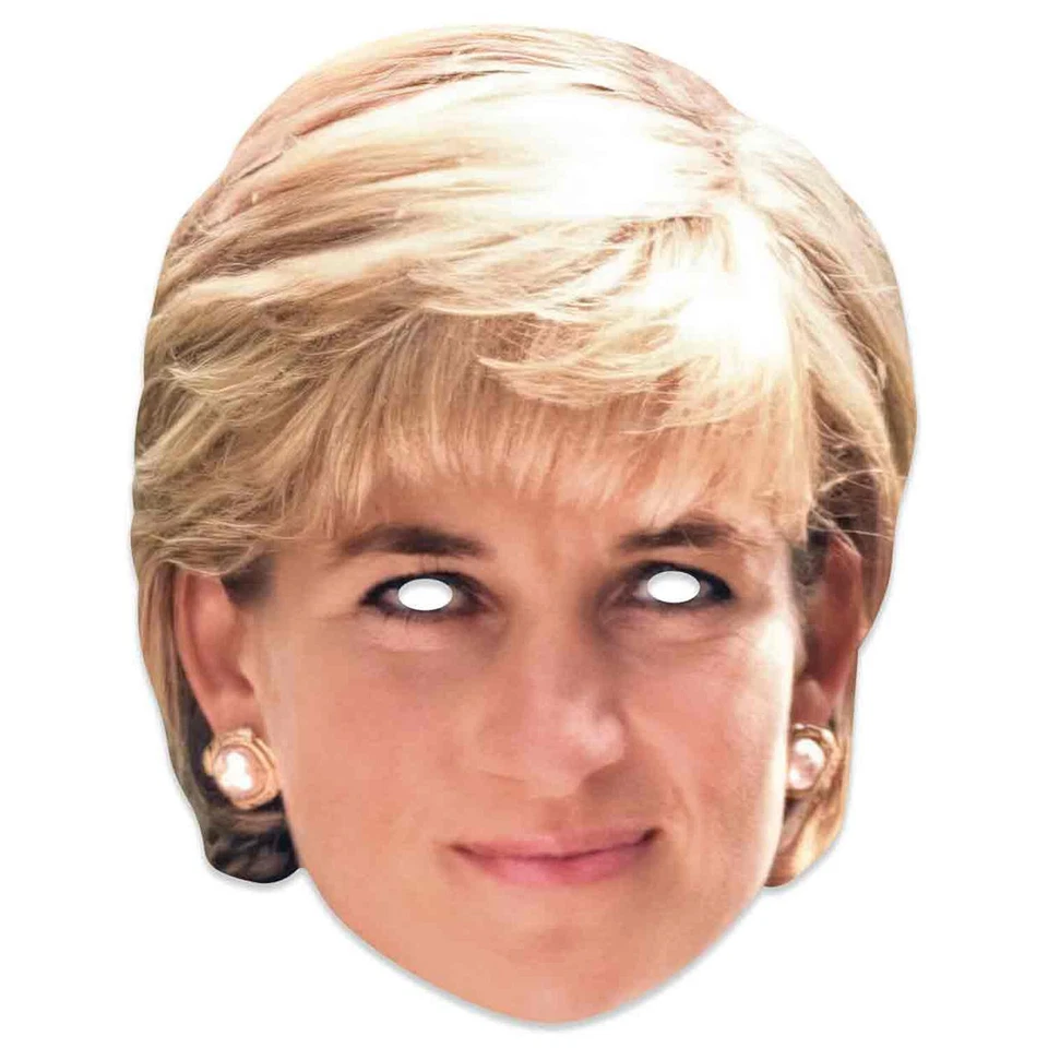 Diana Princess of Wales Single 2D Card Party Face Mask - Spencer - Image 1 of 1
