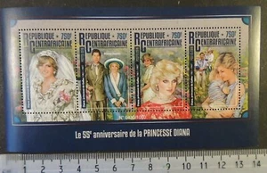 Central African Republic 2016 princess diana charles royalty women m/sheet mnh - Picture 1 of 1