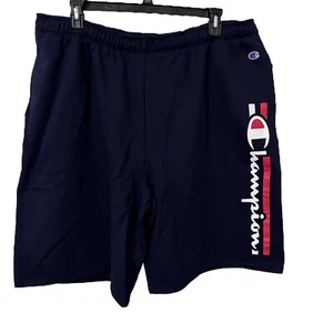 Men's Champion Big Man Fleece Lined Cotton/Polyester Shorts Navy Size 3XL - Picture 1 of 5