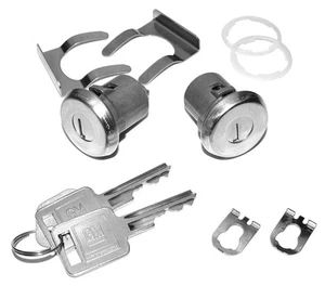 1972 1973 1974 PONTIAC GTO TEMPEST EXTERIOR DOOR LOCK SET W/GM KEYS 67-702350-LM - Picture 1 of 1
