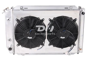 Radiador y funda de 3 filas y ventilador de 2*12" para Ford Mustang 75-82 Granada/80-87 Cougar 79-93 - Imagen 1 de 16