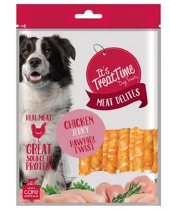 Chicken Jerky and Rawhide Twist Dog Treats 250G Free Shipping AU - Picture 1 of 3