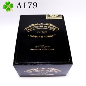 La Aroma De Cuba El Jefe Empty Wood Cigar Box 7.75" x 6.25" x 4" A179 - Picture 1 of 8