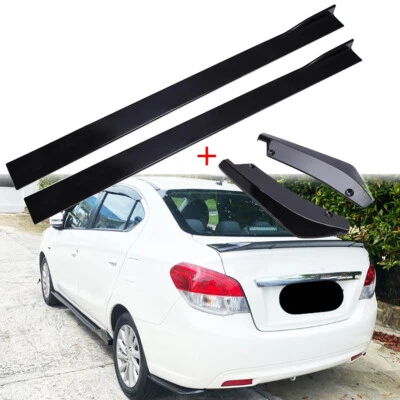 78.7" Side Skirt Panels Lip + Rear Bumper Diffuser Canard For Mitsubishi Mirage - Image 1 of 4