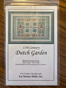 OOP Liz Turner Diehl "17th Century Dutch Garden" Historical Cross Stitch Pattern - Picture 1 of 1