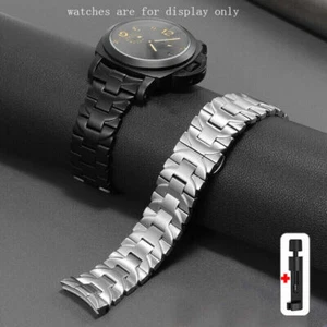 Per Panerai Luminor Marina Bracciale Acciaio Inox Uomo 24mm Cinturino Metallo - Foto 1 di 12