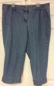 Covington Woman Capri Pants Size 18W Blue Denim 11 - Picture 1 of 5