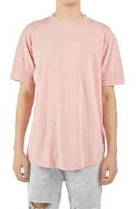 Camiseta Nana Judy Para Hombre Vintage Rosa Coral Inconformista Mangas Pintuck - Talla M - Nueva con Etiquetas - Imagen 1 de 8