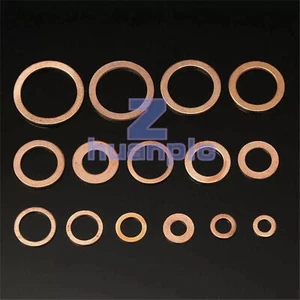10pcs Copper Sealing Gasket Flat Ring Washers M5 M6 M7 M8 M10 M11 M12 M14 M15 - Picture 1 of 1